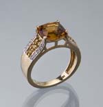 Citrin-Saphir-Diamant-Ring.