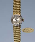 Gold-Billant-Armbanduhr.