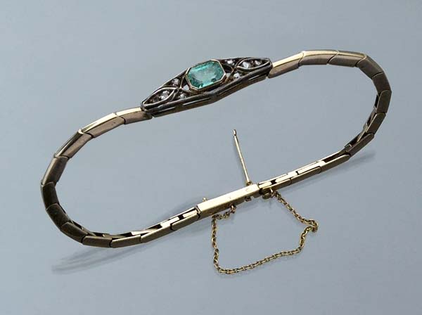 Art Déco-Smaragd-Armband.