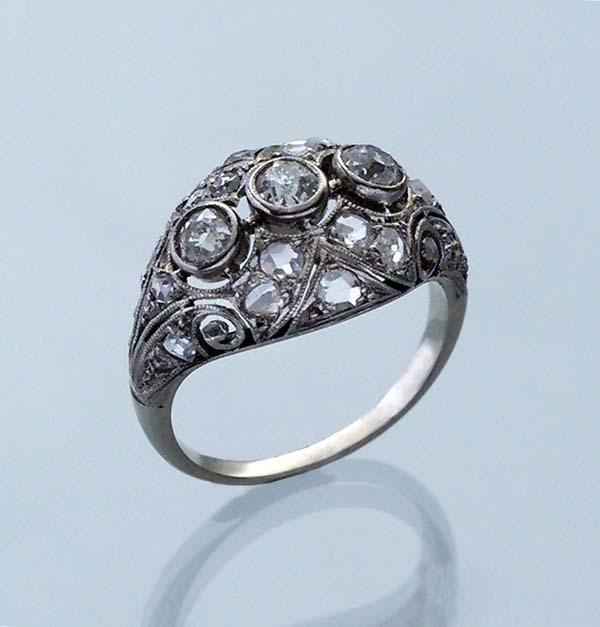 Art Déco-Diamant-Ring.