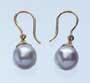 Paar Perlen-Diamant-Ohrringe.