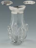 Schwere Vase mit Silber-Montierung.