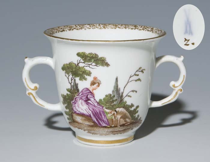 Barock-Doppelhenkel-Tasse.