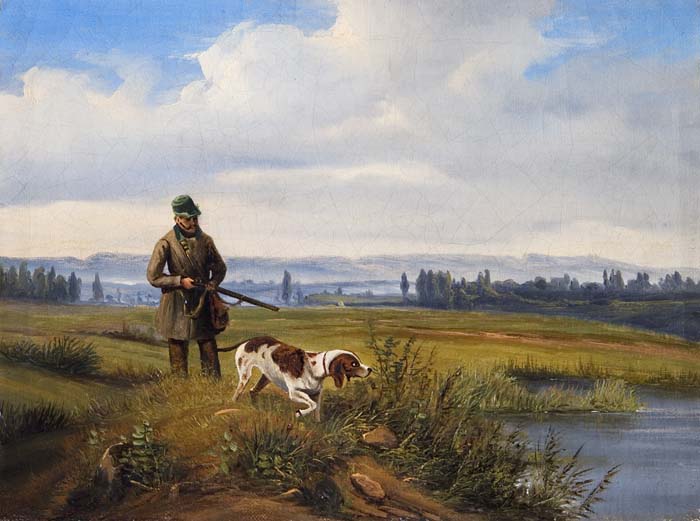 Jagdmaler Mitte 19.Jahrhundert.