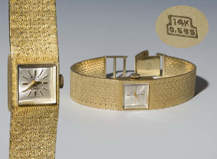 Schweizer Gold-Armbandur.