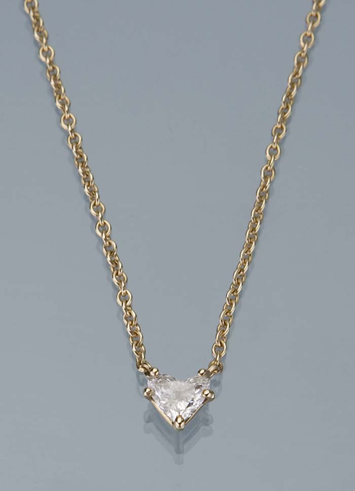 Graziles Herz-Diamant-Collier.