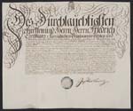 Meissen-Barock-Urkunde 1763.