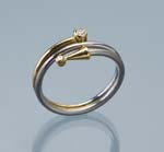 Platin-Gelbgold-Ring.