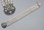 Smaragd-Diamant-Perlen-Armband.