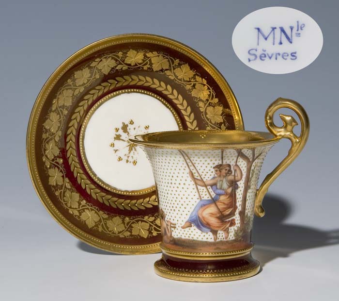 Seltene Empire-Tasse, Untertasse.