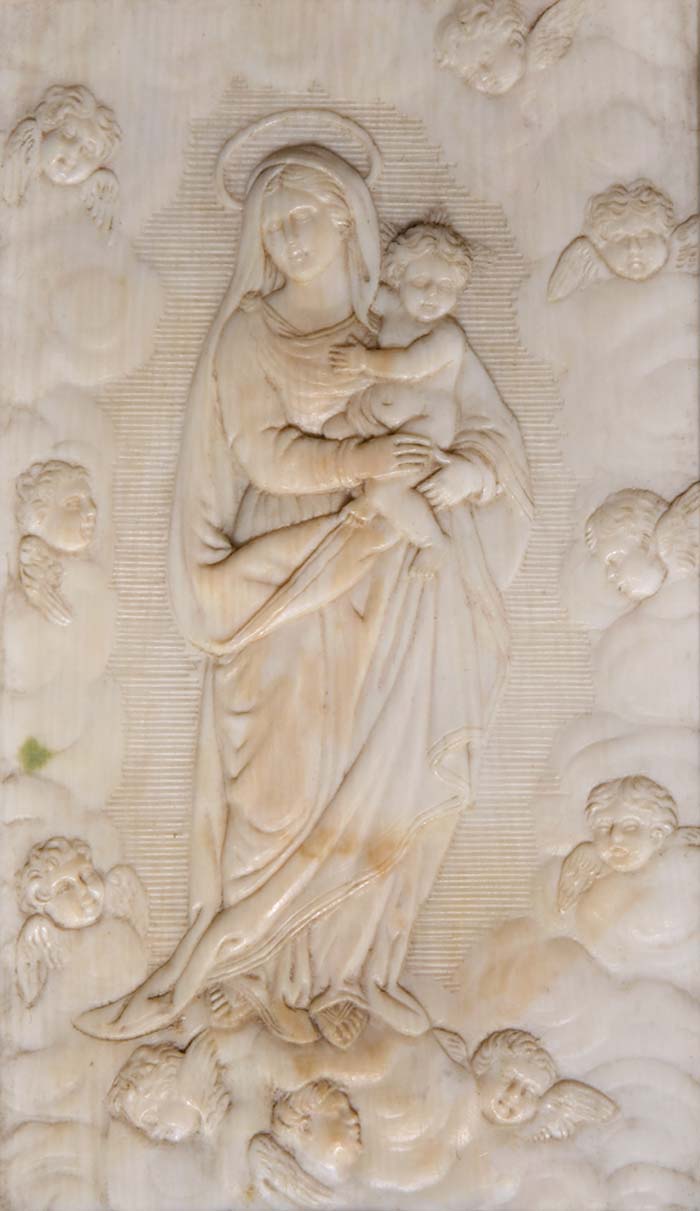 Barock-Elfenbein-Relief.