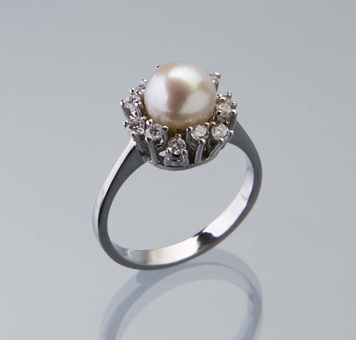 Perlen-Brillant-Ring.