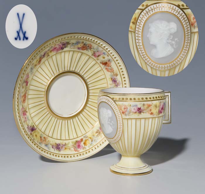 Seltene Tasse, Untertasse.