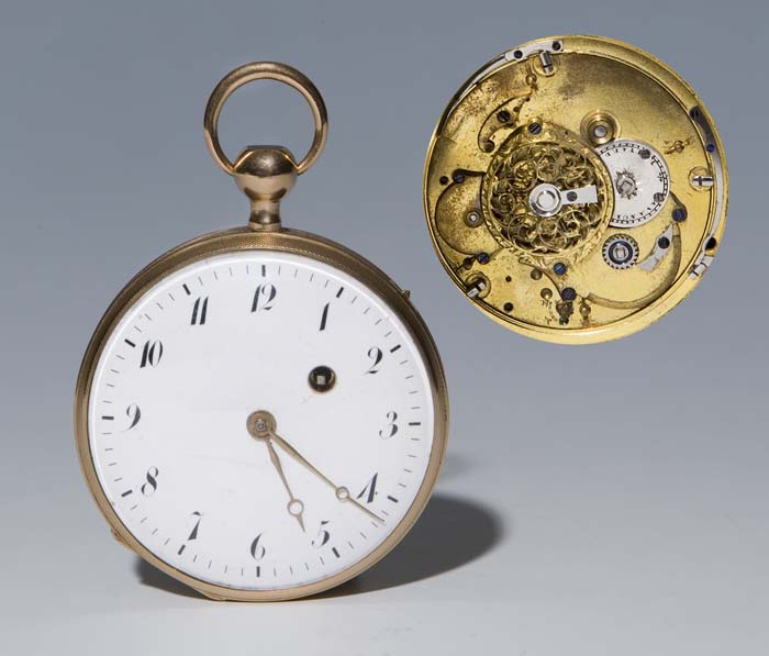 Gold-Schlüssel-Taschenuhr mit Schlagwer