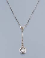 Graziles Art Déco-Diamant-Collier.