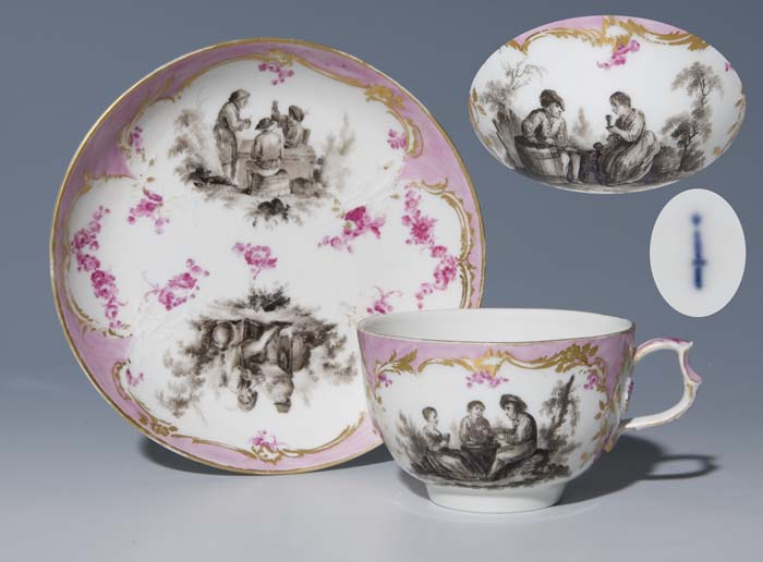 Barock-Tasse, Untertasse.