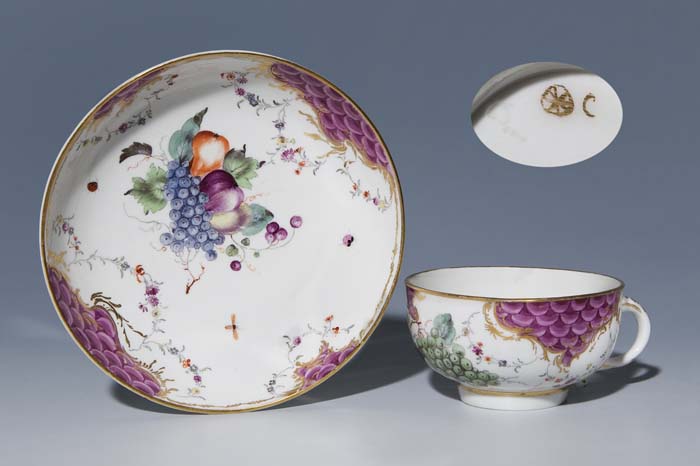 Barock-Tasse, Untertasse.