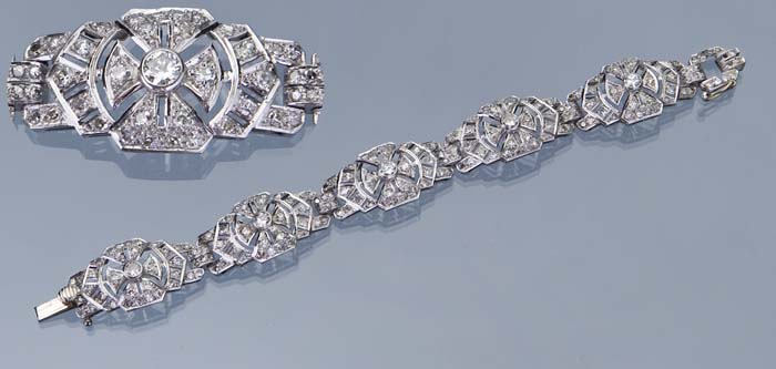 Art Déco-Diamant-Armband.