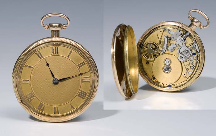 Große goldene Taschenuhr mit Schlagwerk