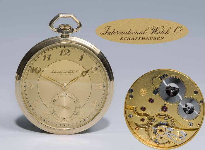 Gold-IWC-Taschenuhr.