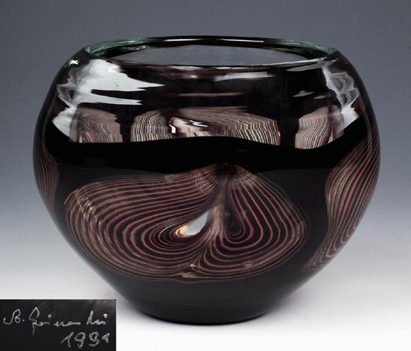 Kunstglas-Vase.