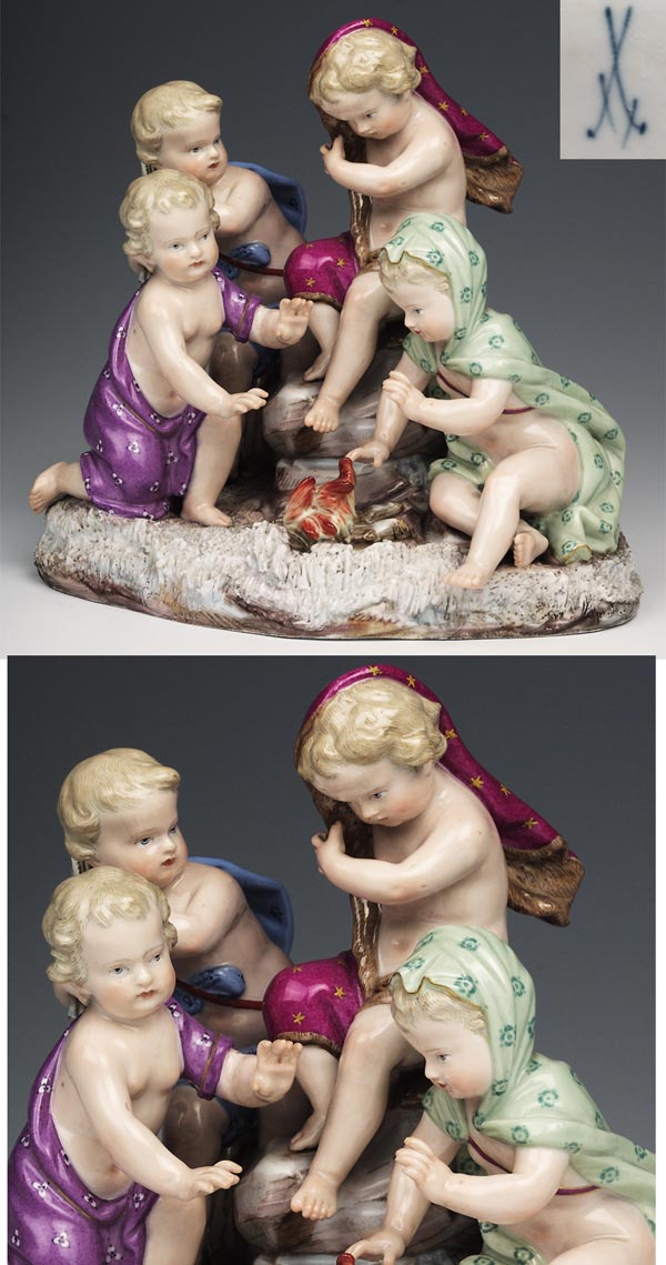 Putti-Figurengruppe.