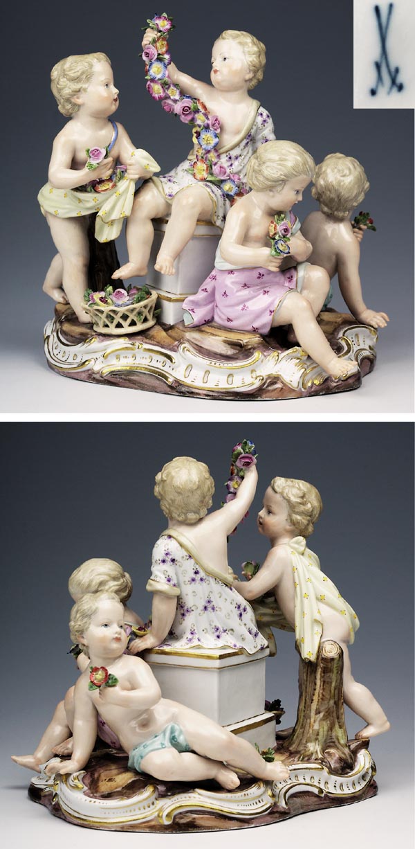 Putti-Figurengruppe.