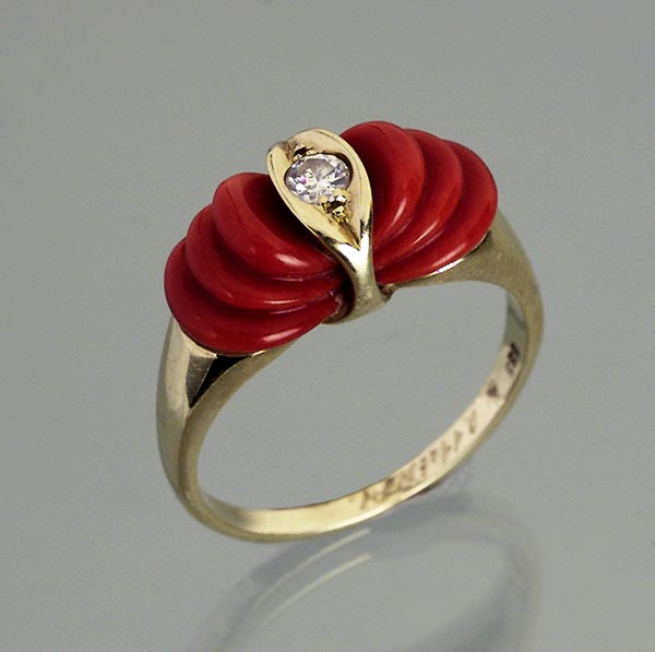 Korallen-Brillant-Ring.