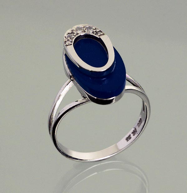 Lapislazuli-Brillant-Ring.