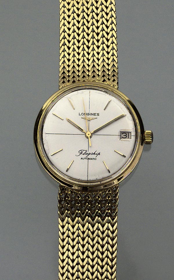 Goldene Herren-Armbanduhr.