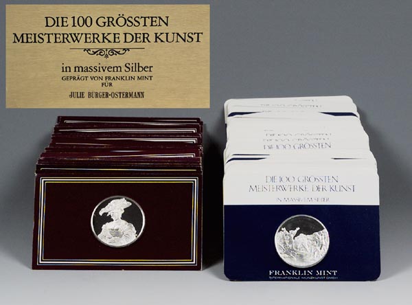 100 Silber-Medaillen.