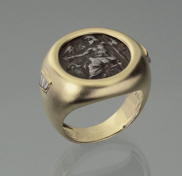 Münz-Diamant-Ring.