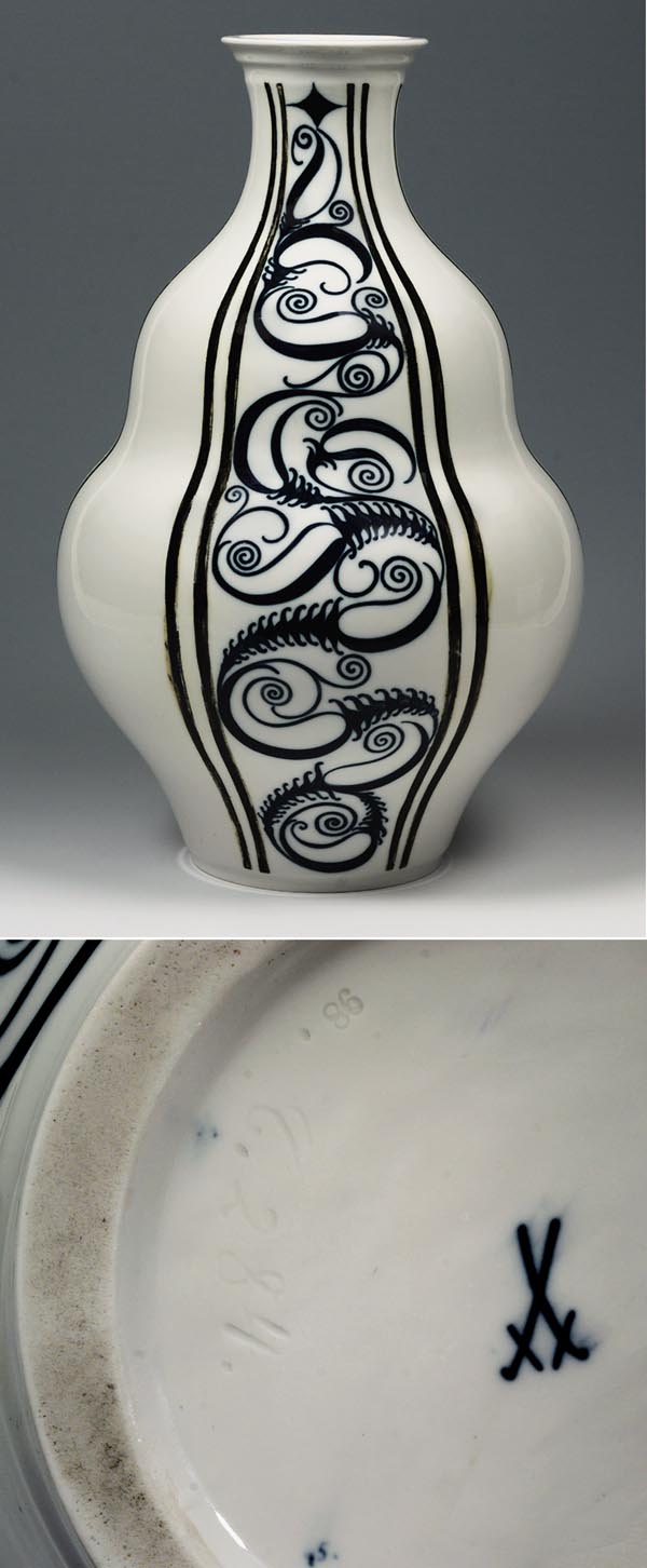 Große Art Déco-Vase.