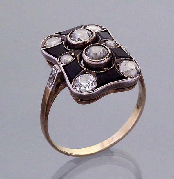 Diamant-Onyx-Ring.