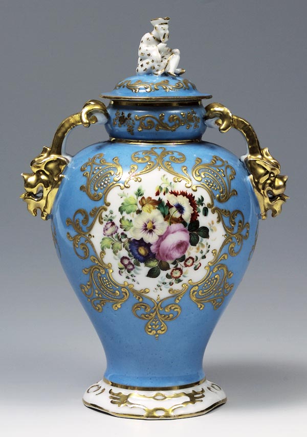 Deckelvase.