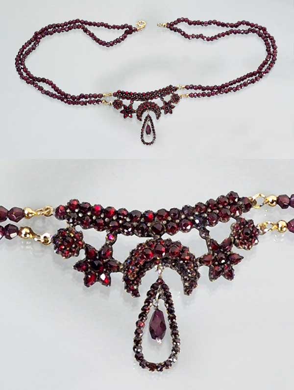 Granat-Collier.