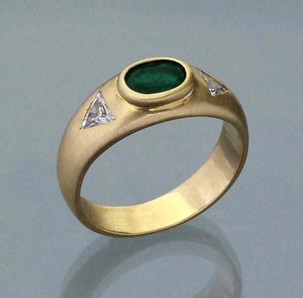 Smaragd-Diamant-Ring.