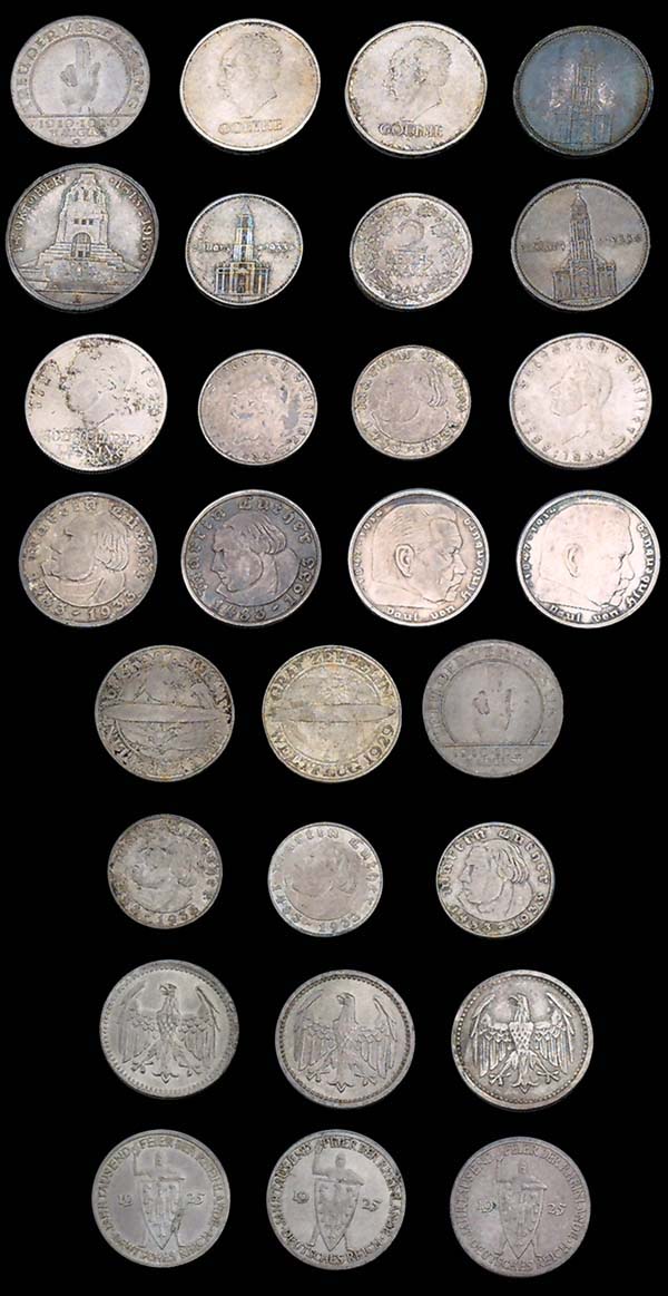 Silber-Münzen.