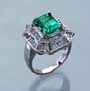 Großer Smaragd-Diamant-Ring.