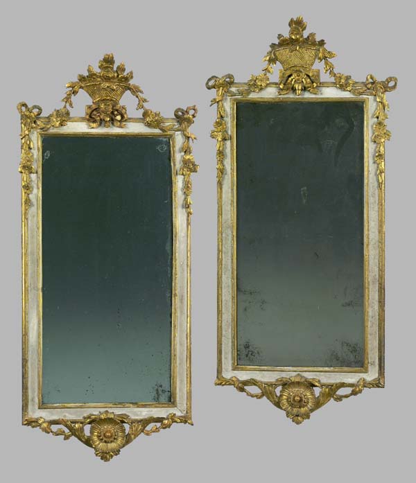 Paar Louis XVI-Pfeilerspiegel.