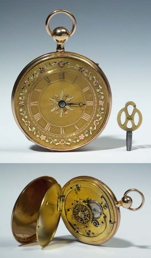 Goldene Herrentaschenuhr mit Schlagwerk