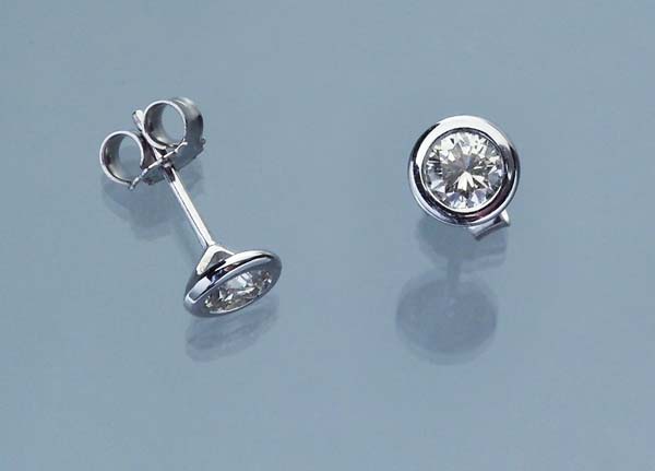 Paar Brillant-Ohrstecker 0.85ct.