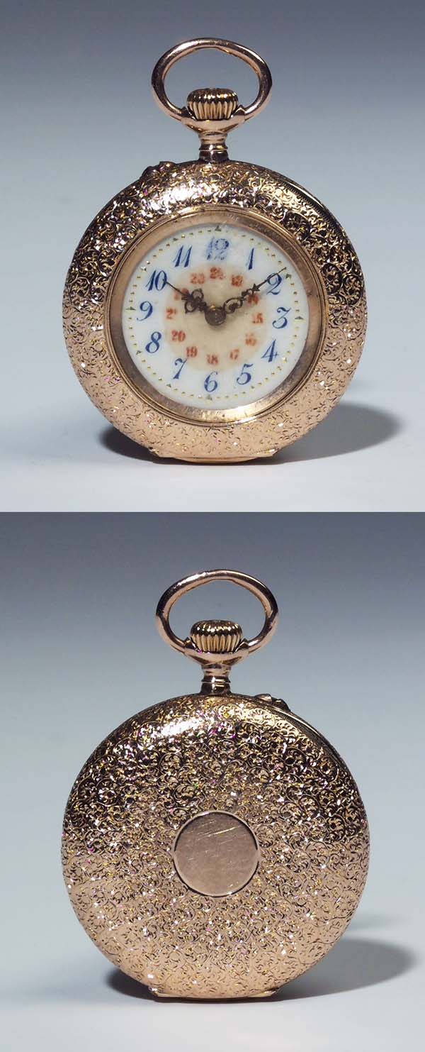 Goldene Damen-Hängeuhr.