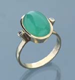 Chrysopras-Ring.