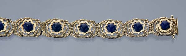 Lapislazuli-Gold-Armband.