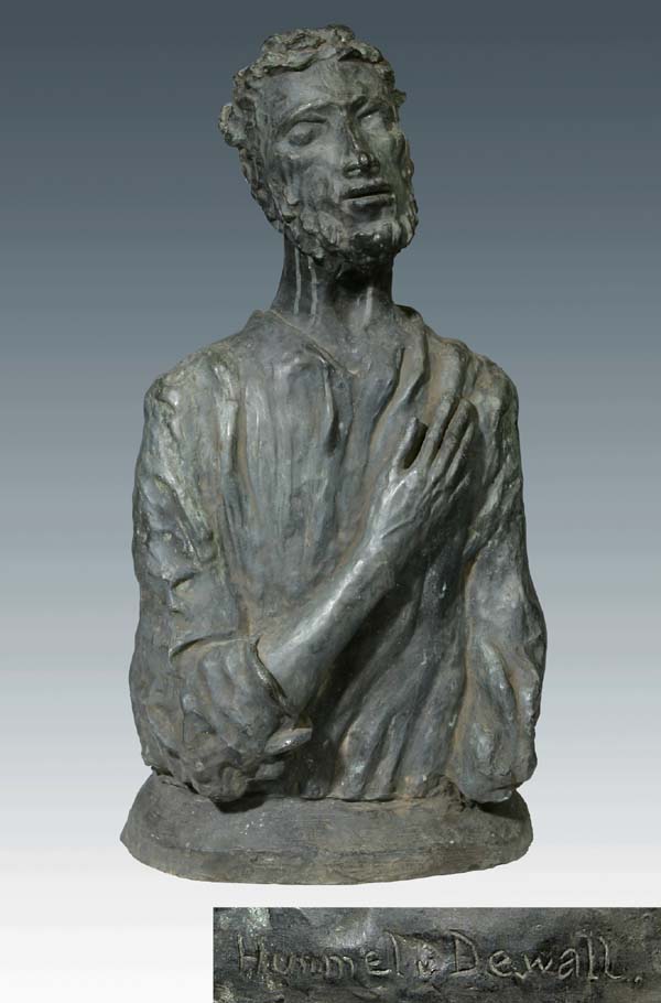 Große Bronze-Halbfigur.