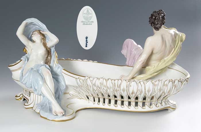 Großer Jugendstil-Tafelaufsatz.