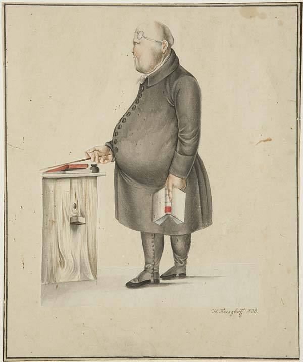 Biedermeier-Karikaturist um 1830.