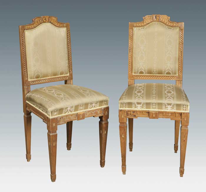 Paar Louis XVI-Stühle.