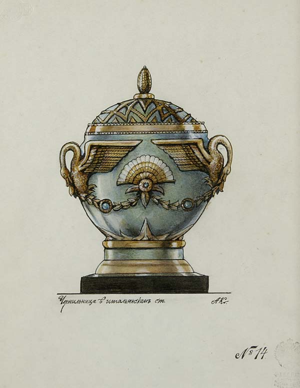 Fabergé-Zeichnung.
